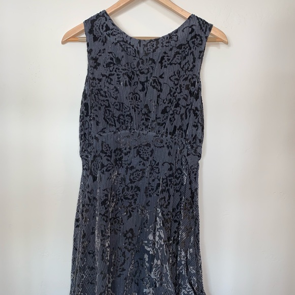 Free people crushed velvet metallic mini dress